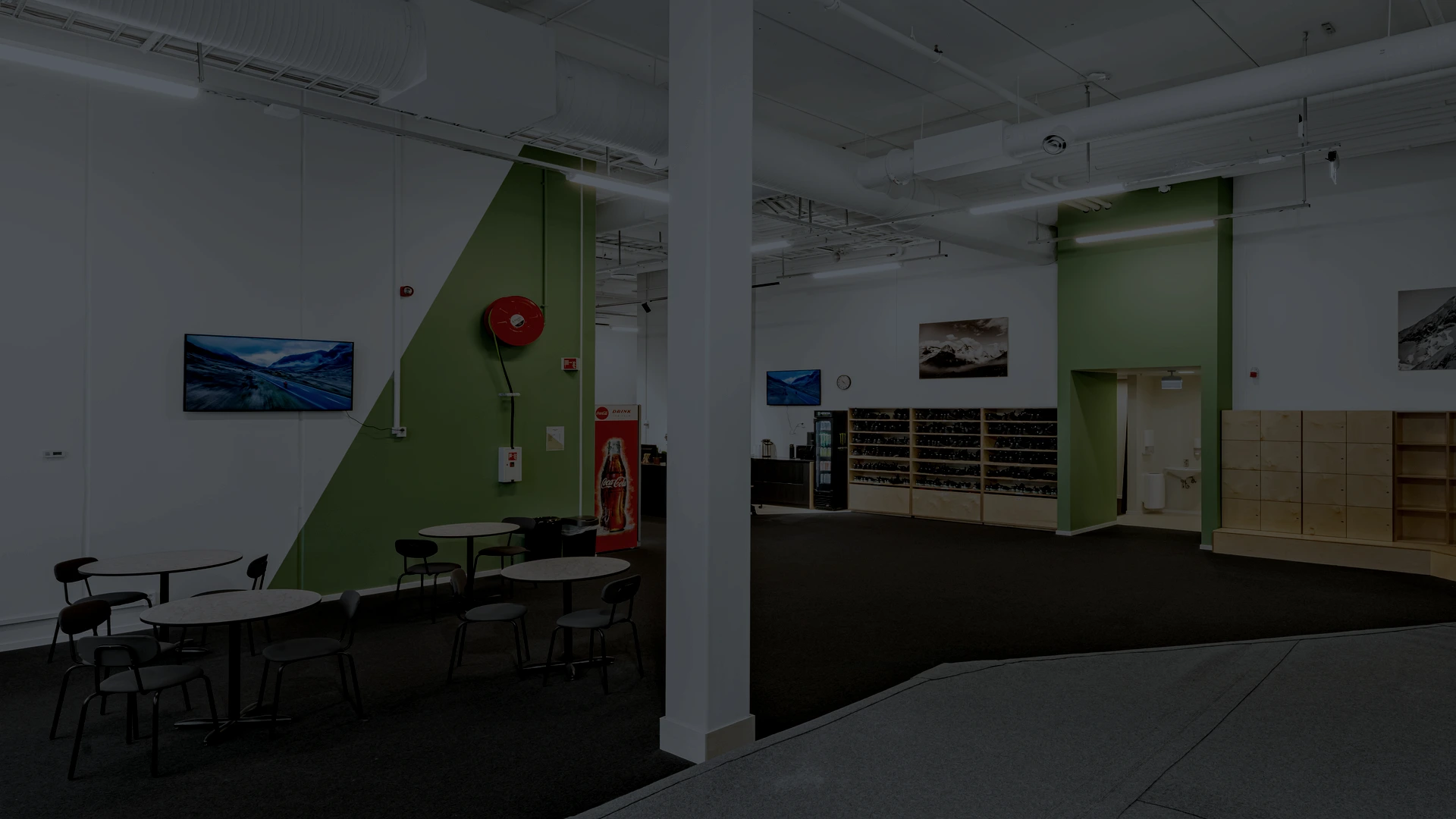 Kafé og loungeområde