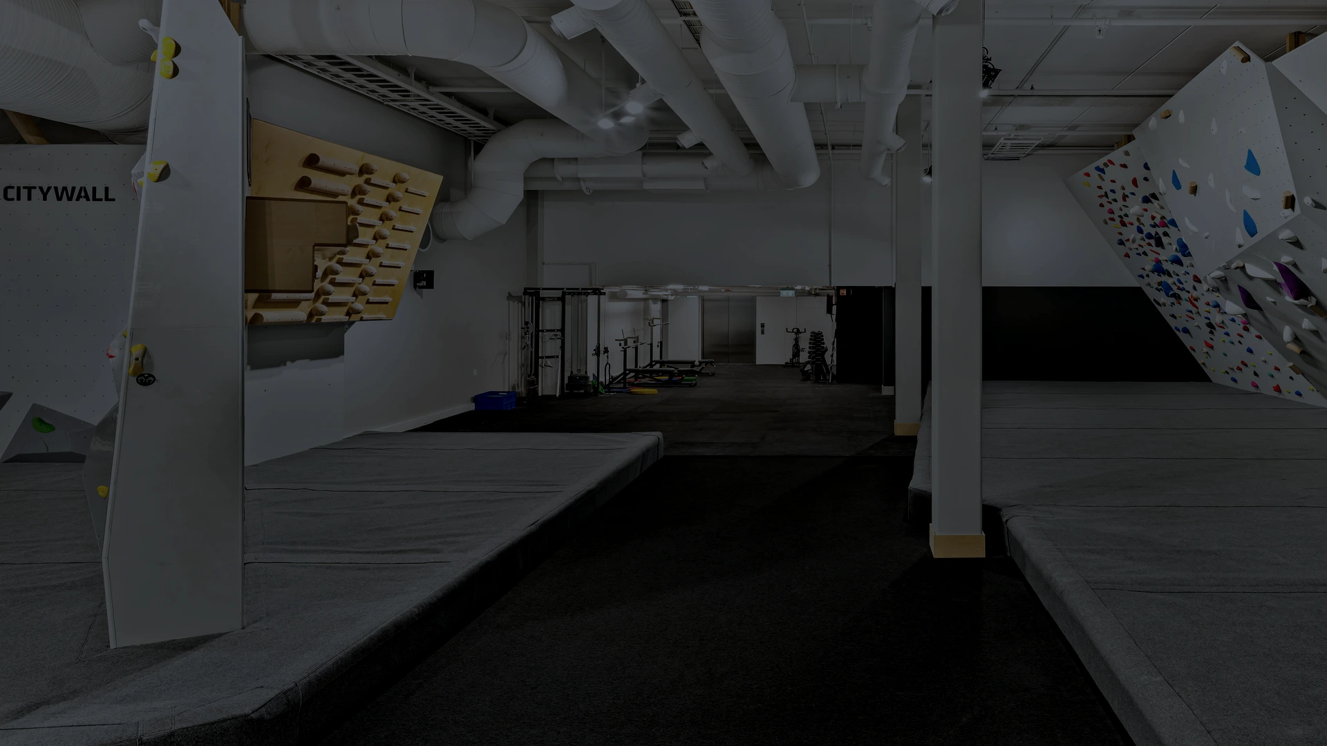 Treningsområde med hangboards